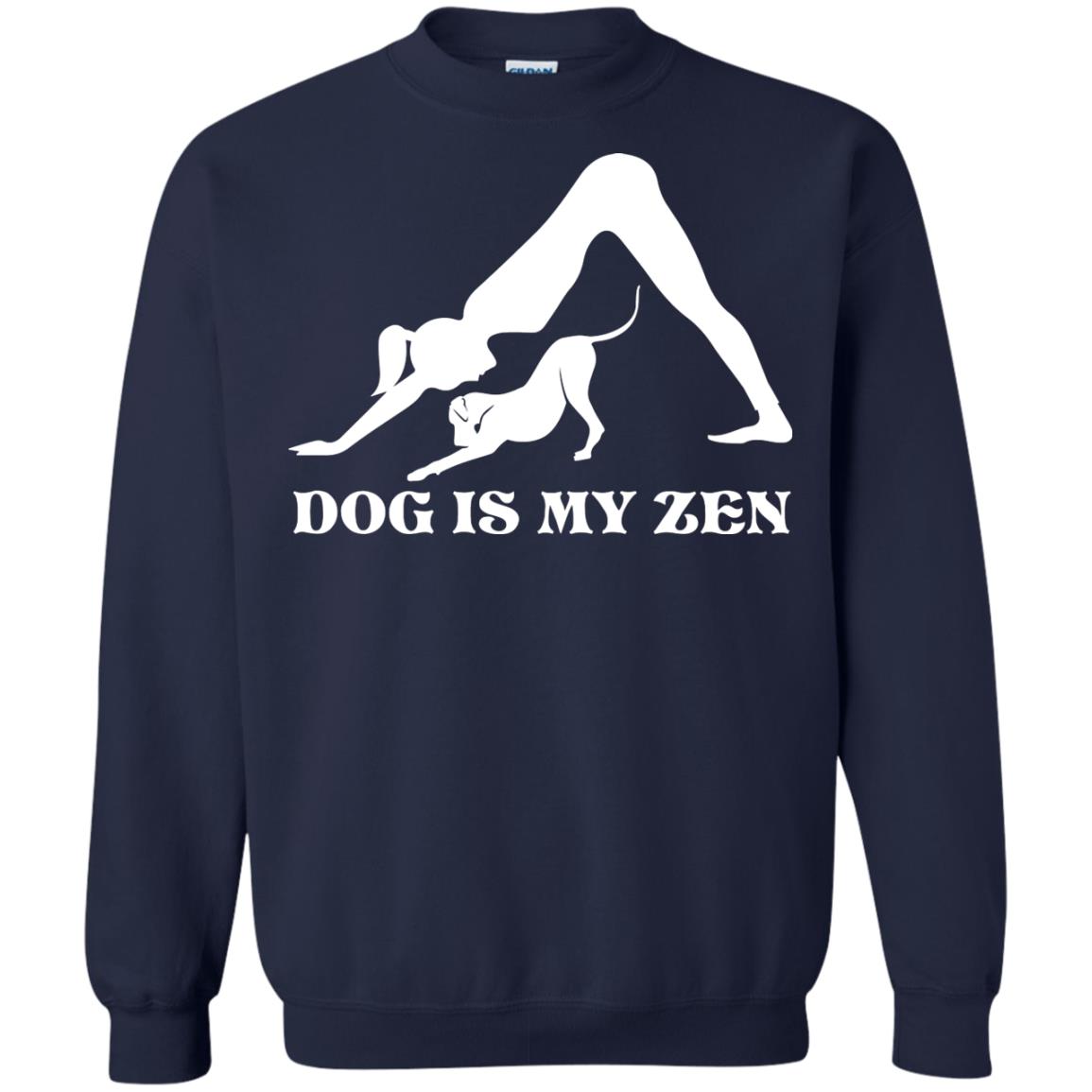 Yoga Dog T-shirt Dog Is My Zen Navy