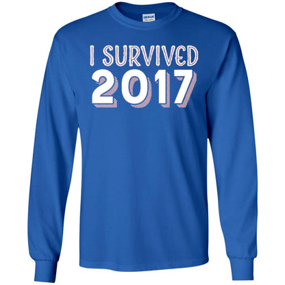 New Year_s T-shirt I Survived 2017 Royal