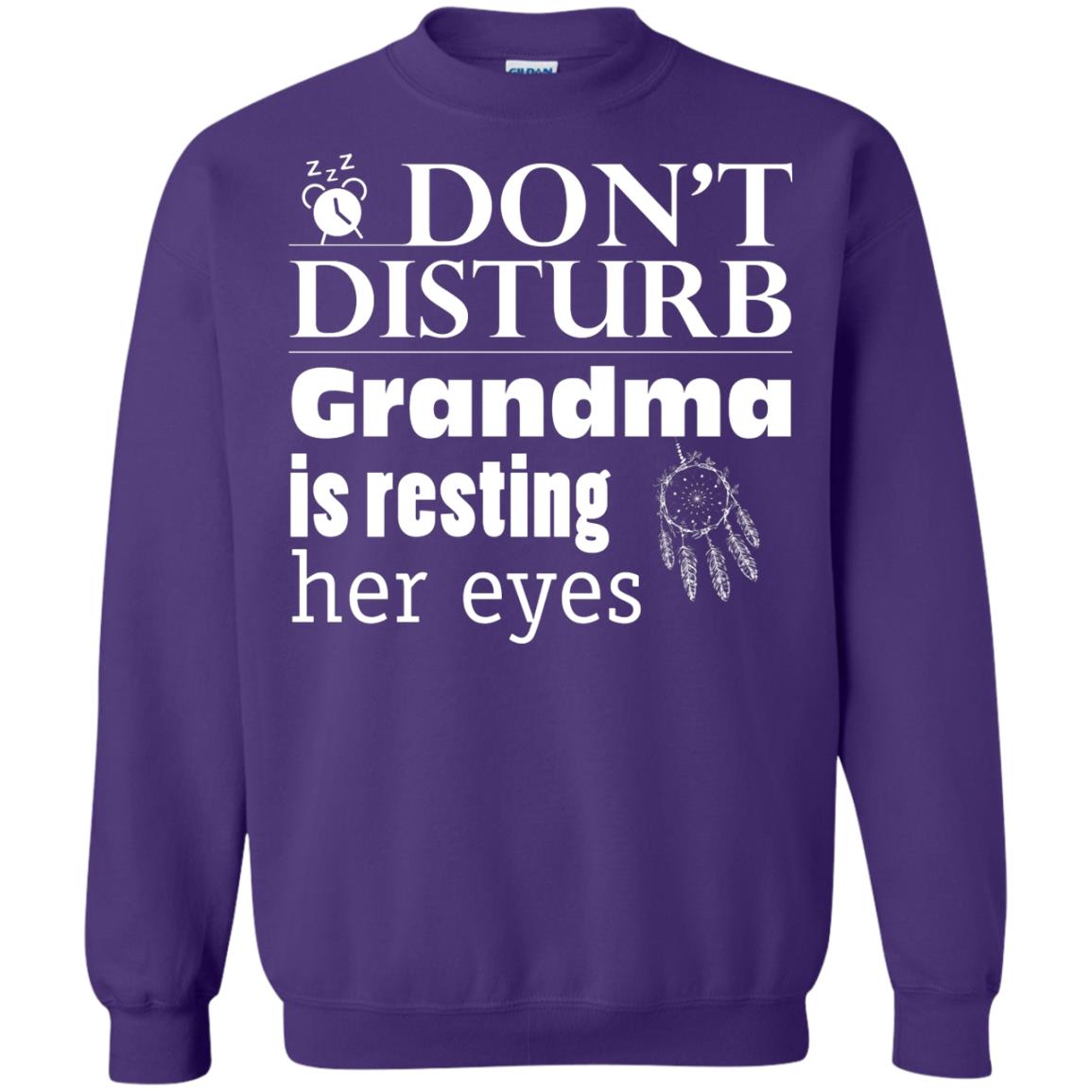 Don't Disturb Grandma Is Resting Her Eyes Funny Grandmom Shirt Purple