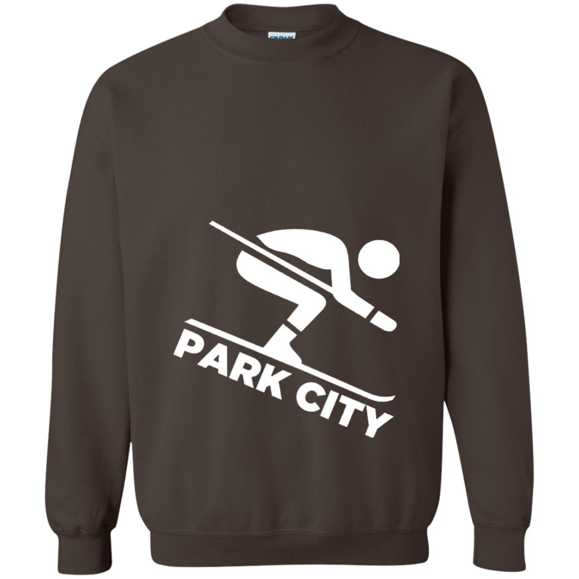 Downhill Skiing T-shirt Park City Utah Dark Chocolate