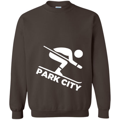 Downhill Skiing T-shirt Park City Utah Dark Chocolate