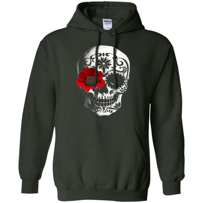 Day Of The Dead Sugar Skull Cinco De Mayo Shirt Forest Green