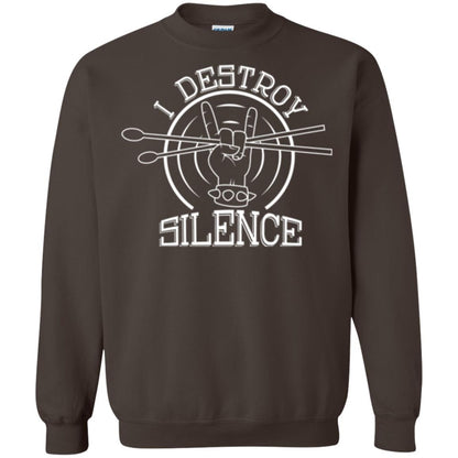 Drummer T-shirt I Destroy Silence Dark Chocolate
