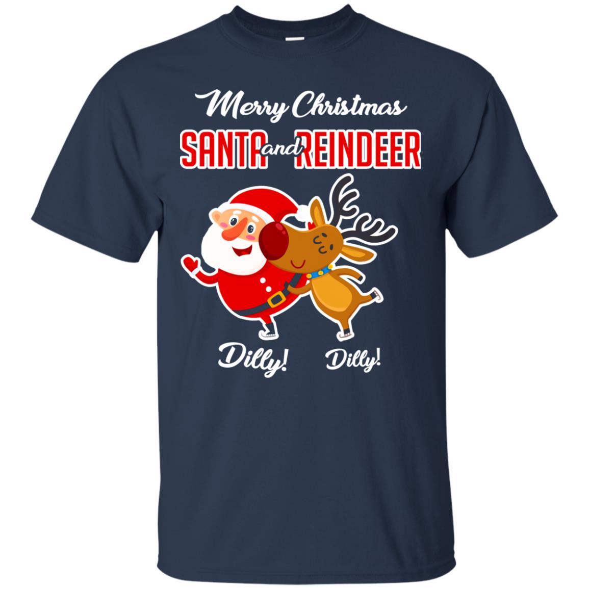 Christmas T-shirt Merry Christmas Dilly Dilly Navy