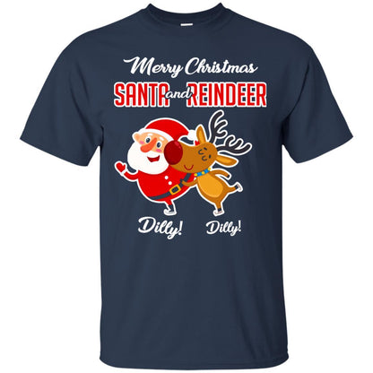 Christmas T-shirt Merry Christmas Dilly Dilly Navy