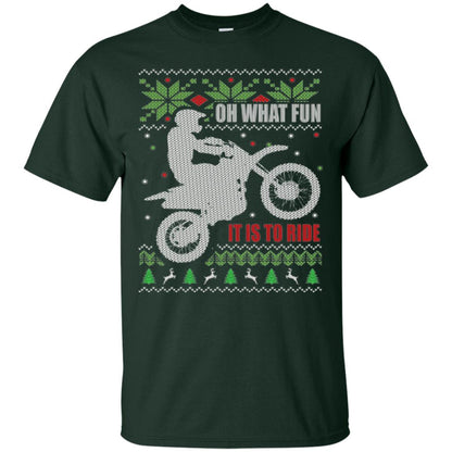 Motorbike T-shirt Oh What Fun It Is To Ride Forest Green