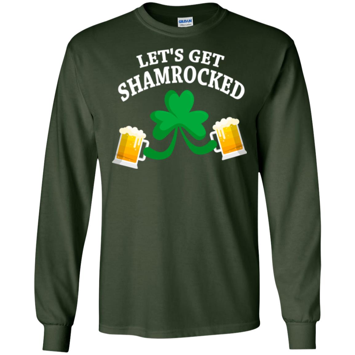 Patrick_s Day T-shirt Let_s Get Shamrocked Forest Green