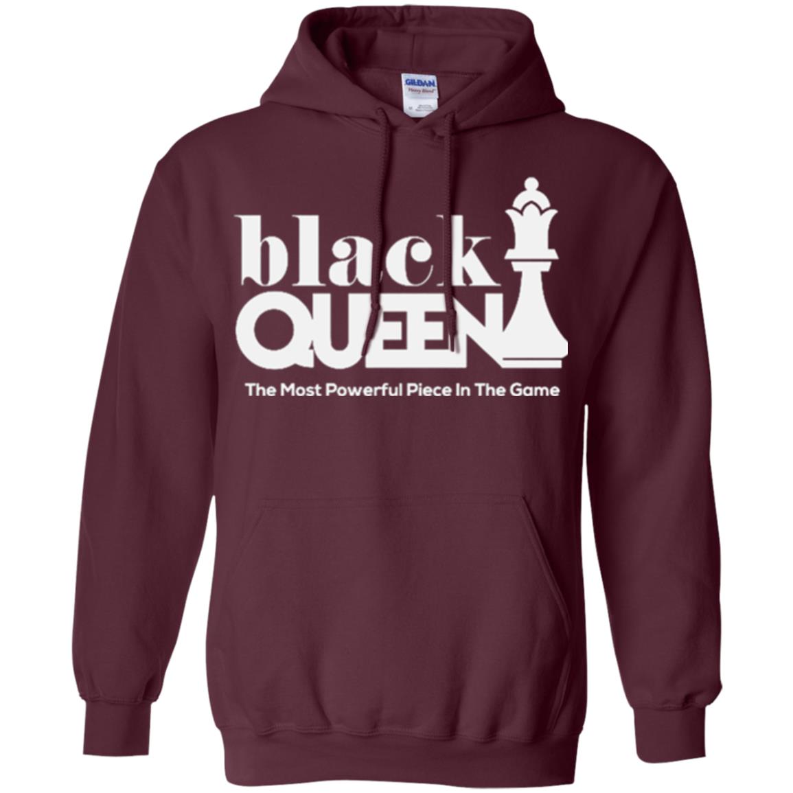 Black Queen The Most Powerful Piece In The Game Proud Black Woman T-shirt Maroon