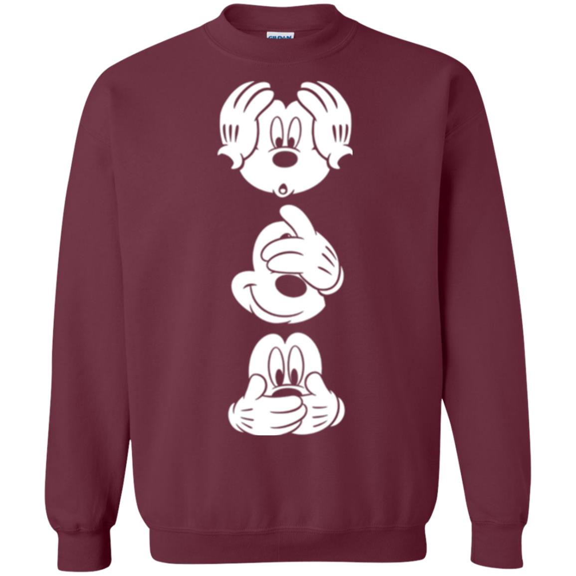 Cartoon T-shirt Disney Mickey Mouses Graphic Maroon