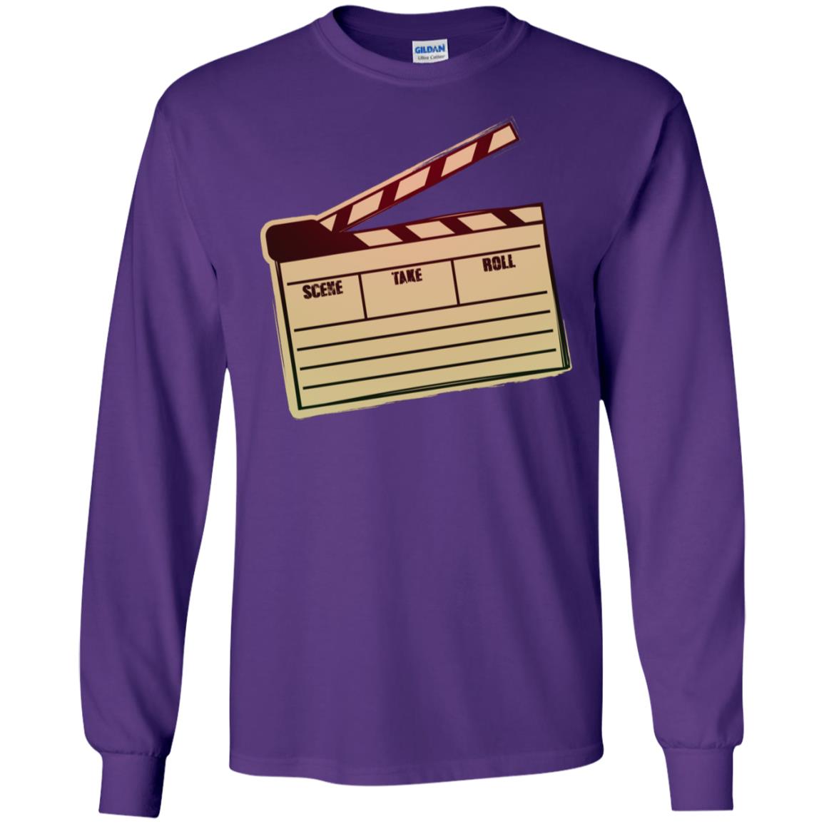 Movie Clapper Filmmaker Film Student Shirt Purple