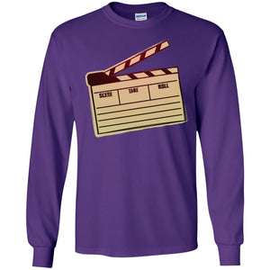 Movie Clapper Filmmaker Film Student ShirtG240 Gildan LS Ultra Cotton T-Shirt