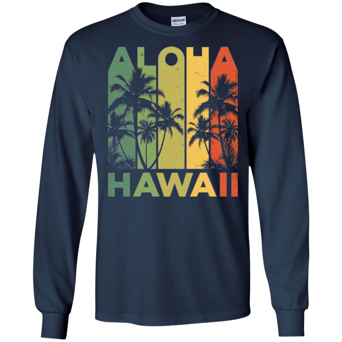 Vintage Hawaiian Islands T-shirt Navy
