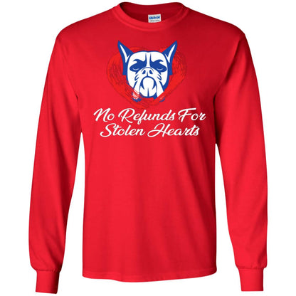 Dog Lover T-shirt No Refunds For Stolen Hearts Red