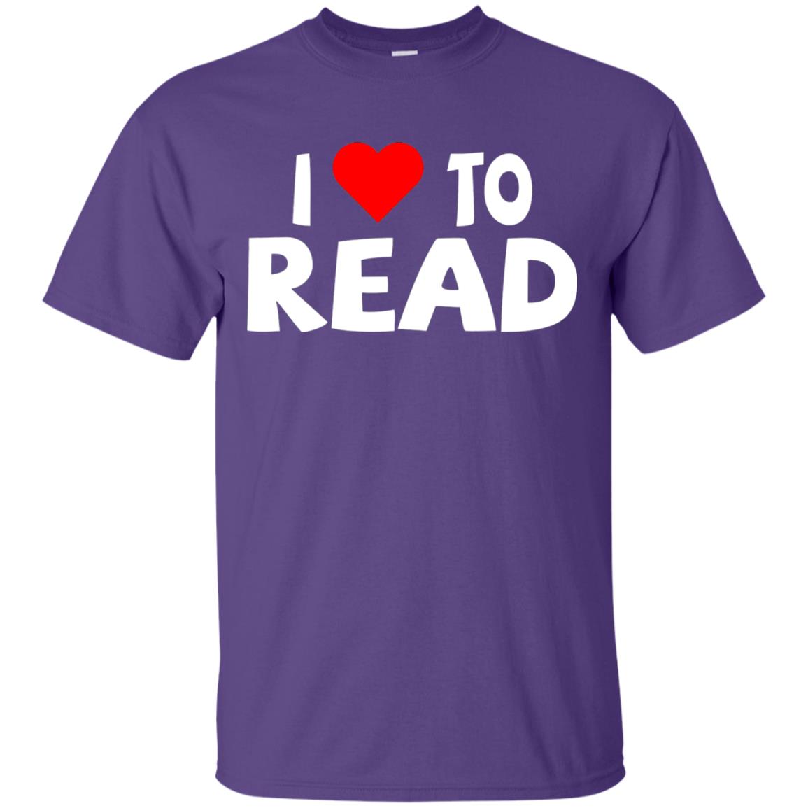 I Love To Read Heart Reader T-shirt Purple