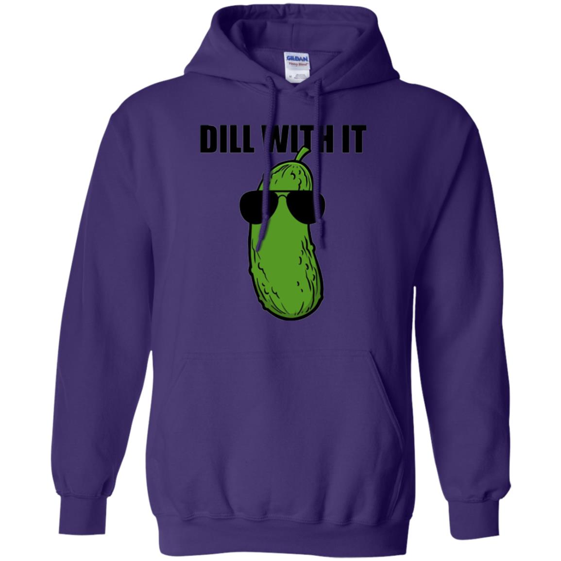 Funny Pickle T-shirt Dill With It Purple