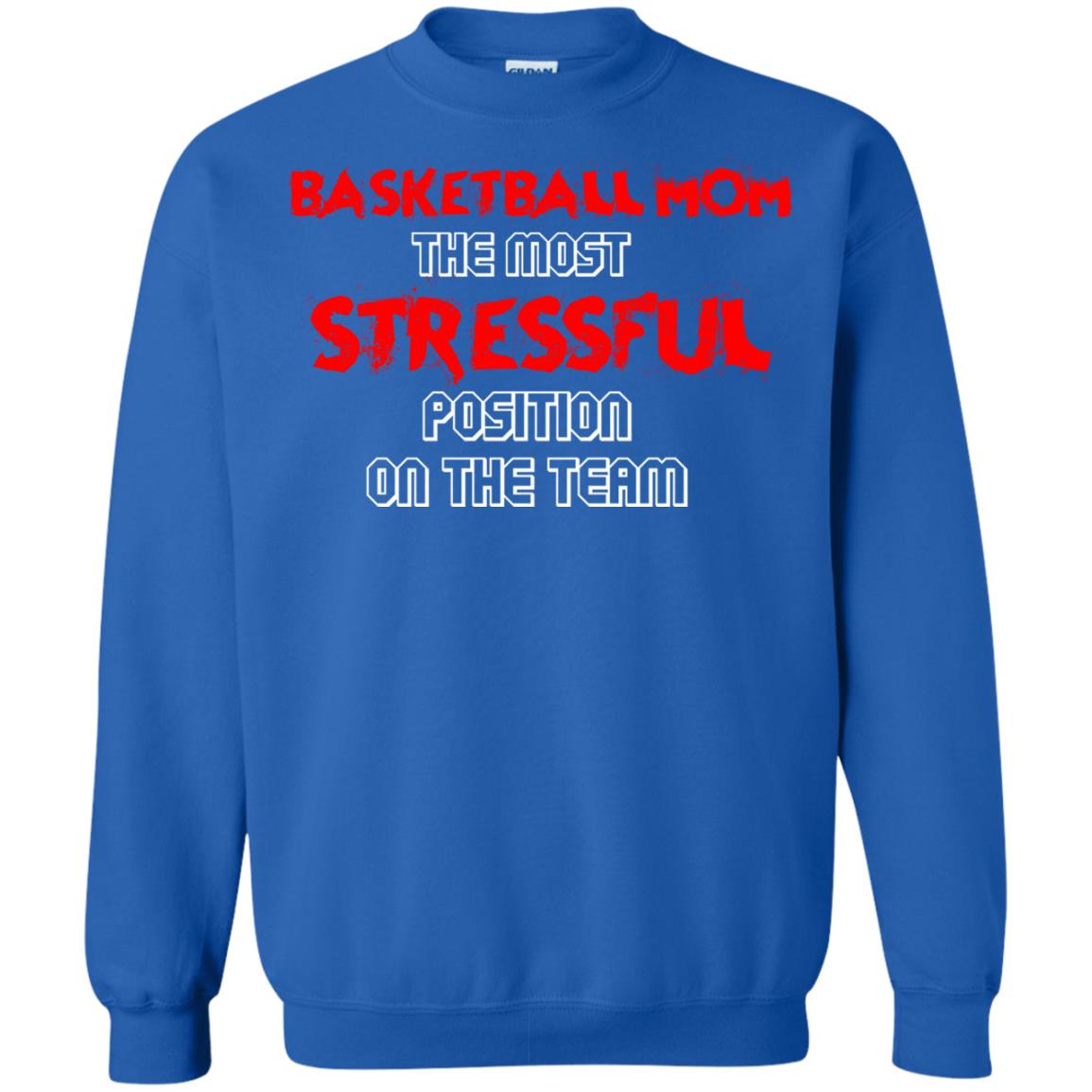 Basketball Mom T-shirt The Most Stressful Position On The Team Royal