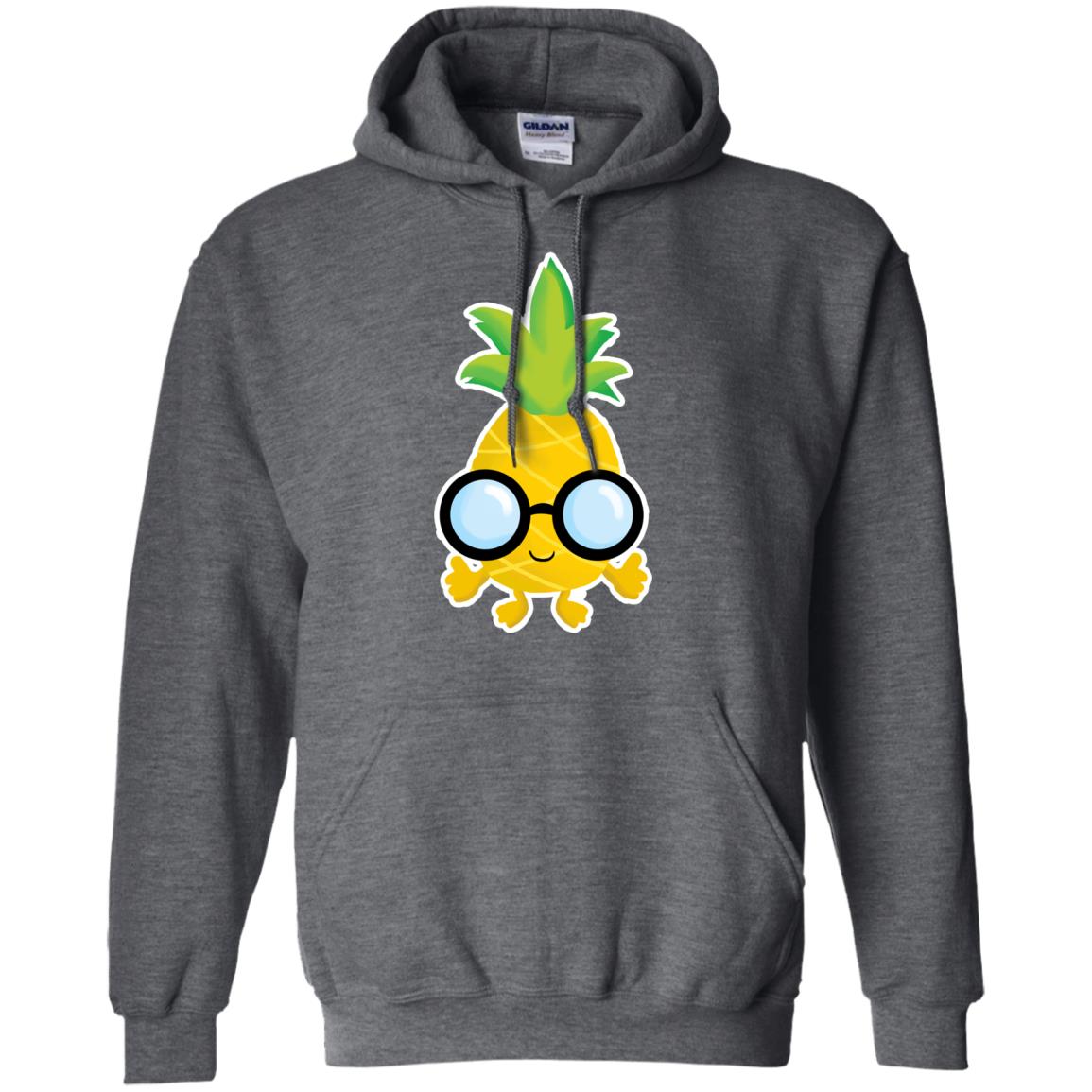 Funny Pineapple With Glasses For Boys Mens Shirt Dark Heather