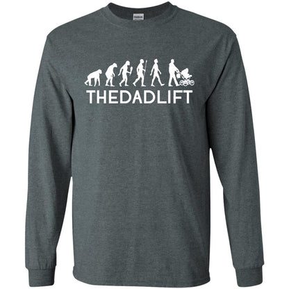 The Evolution Of Man T-shirt The Dad Lift Dark Heather