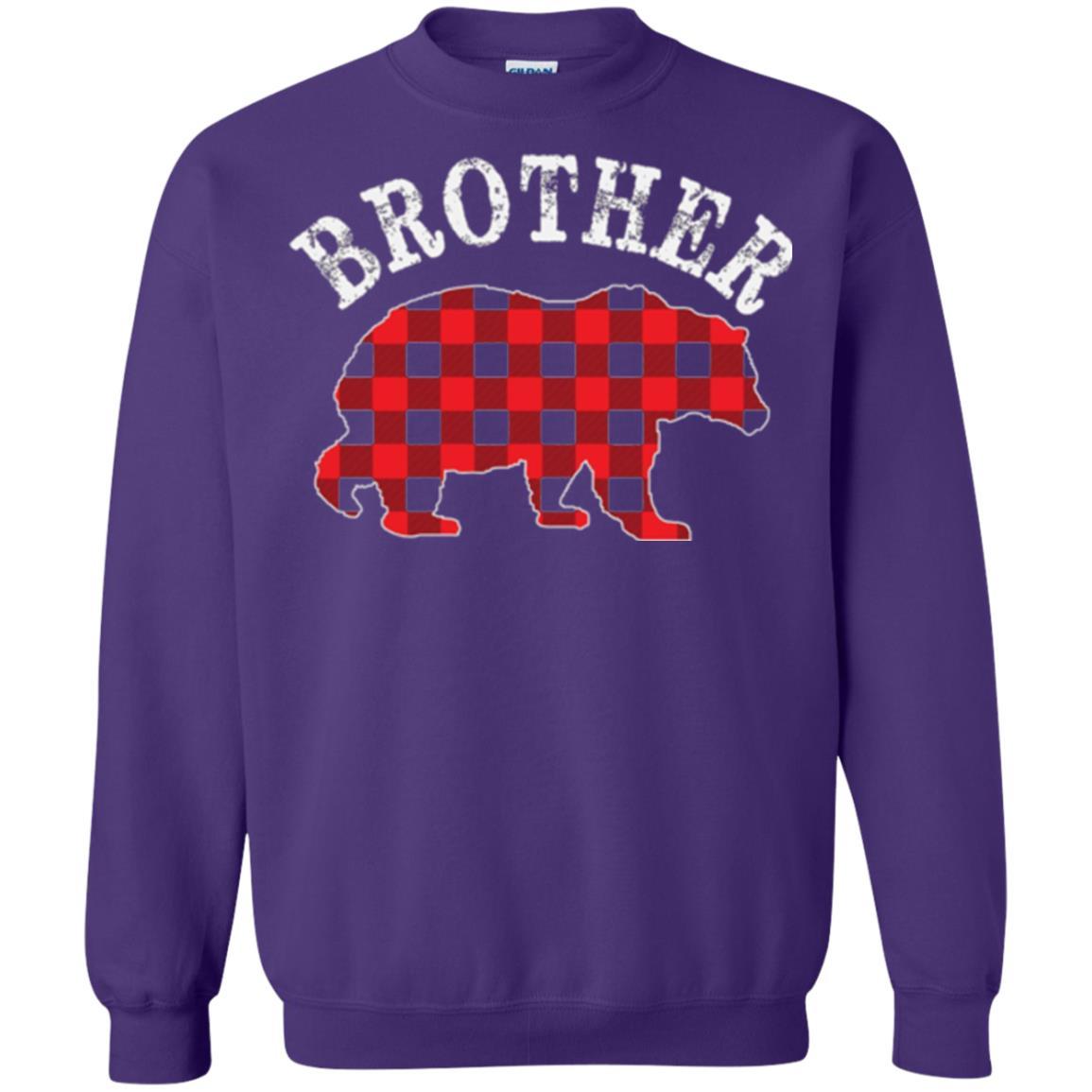 Christmas T-shirt Red Plaid Brother Bear Purple