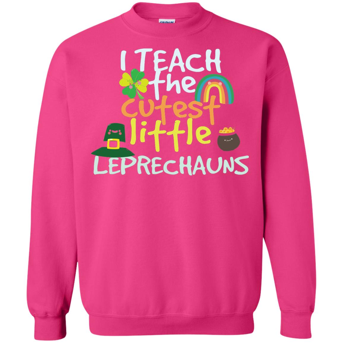 Cutest Little Leprechauns St. Patricks Day Teacher T-shirt Heliconia