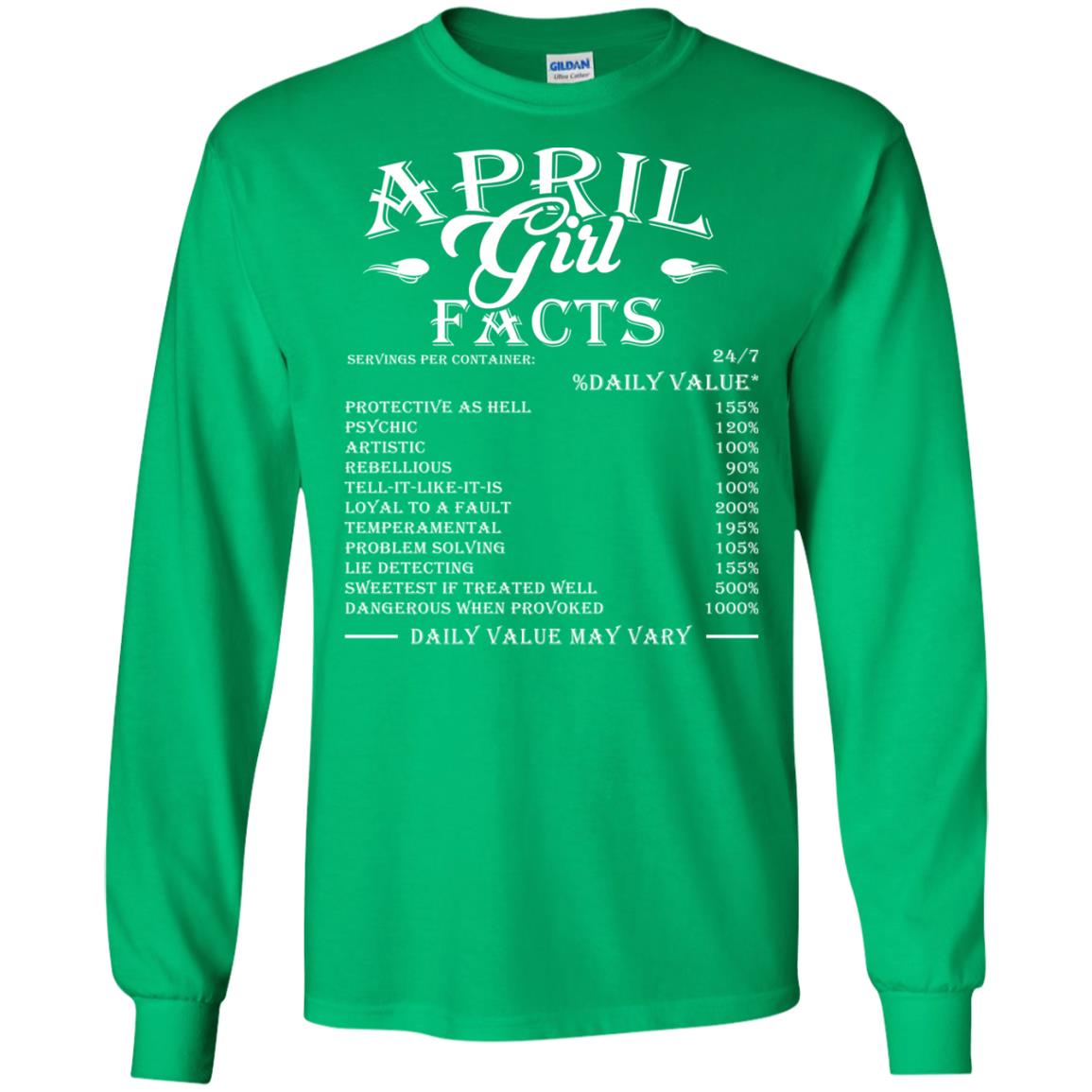 April Girl Facts T-shirt Irish Green