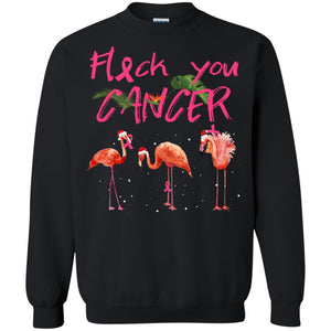 Flock You Cancer Breast Cancer Awareness Gift ShirtG180 Gildan Crewneck Pullover Sweatshirt 8 oz.