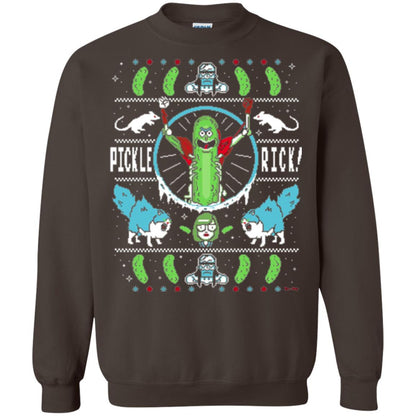 Rick And Morty T-shirt Festive Pickle Rick Dark Chocolate