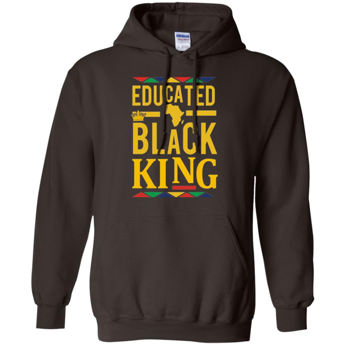 African Dna Pride T-shirt Dashiki Educated Black King Dark Chocolate