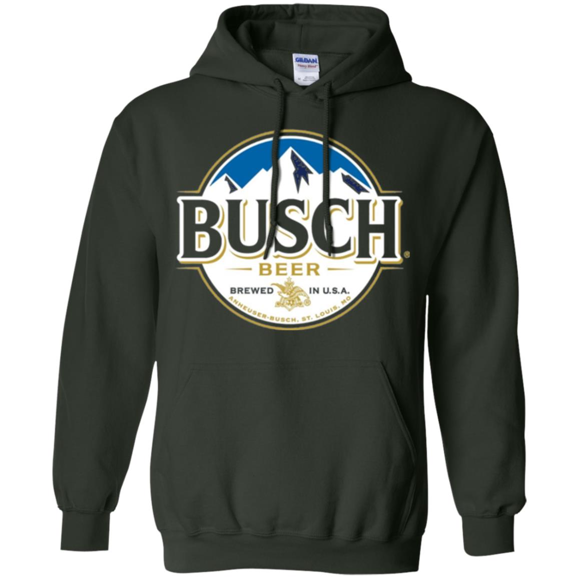Beer Lovers T-shirt Busch Beer Forest Green