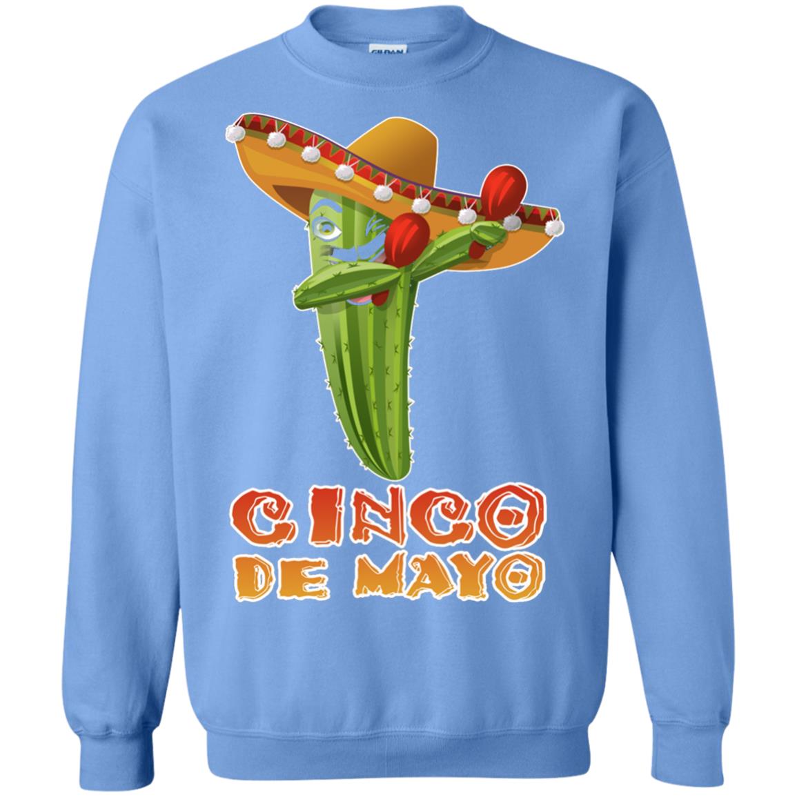 Dabbing Cinco De Mayo Cactus Shirt Carolina Blue