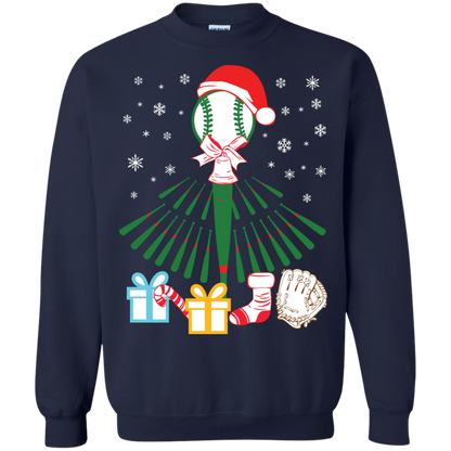 Baseball Christmas T-Shirt Navy