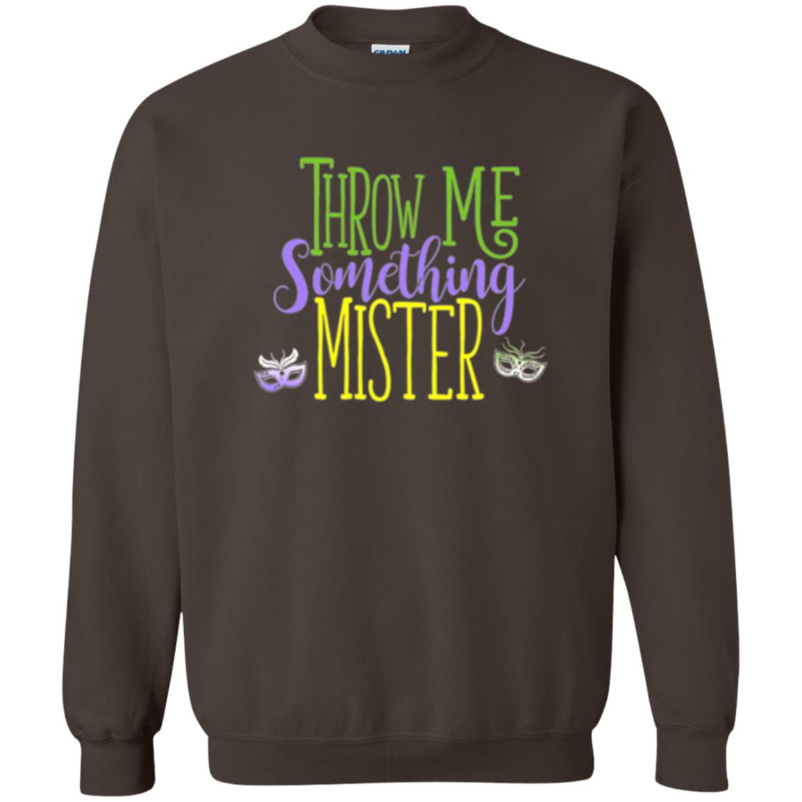 Throw Me Something Mister Mardi Gras T-shirt Dark Chocolate