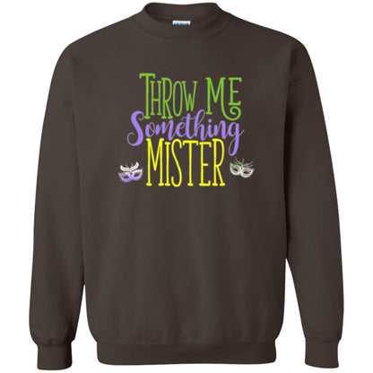 Throw Me Something Mister Mardi Gras T-shirt Dark Chocolate