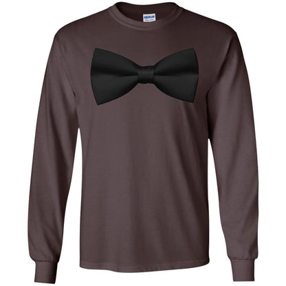 Big Black Bow Tie Tee Shirt Dark Chocolate