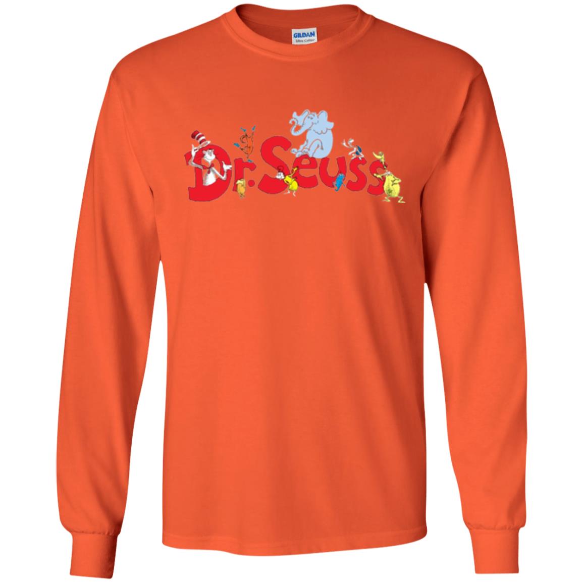 Dr. Seuss Family National Wear Red Day T-shirt Orange