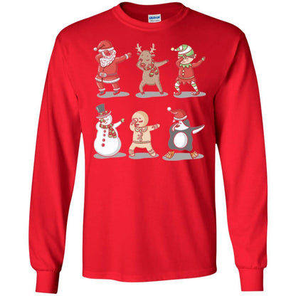 Christmas T-shirt Dabbing Santa Ugly Sweater Red