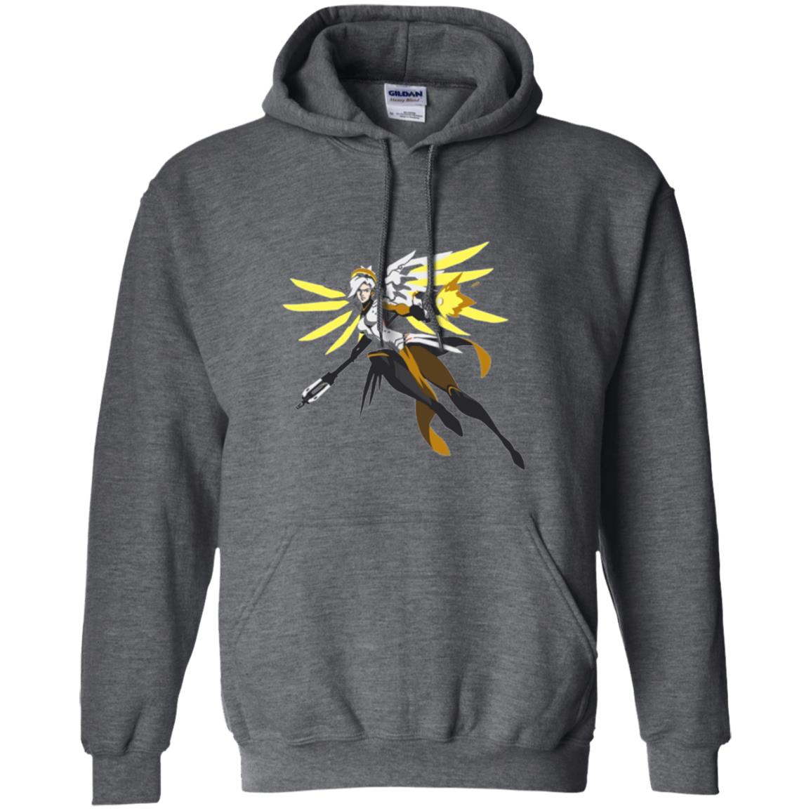 Overwatch Mercy Battle Ready Spray T-shirt Dark Heather