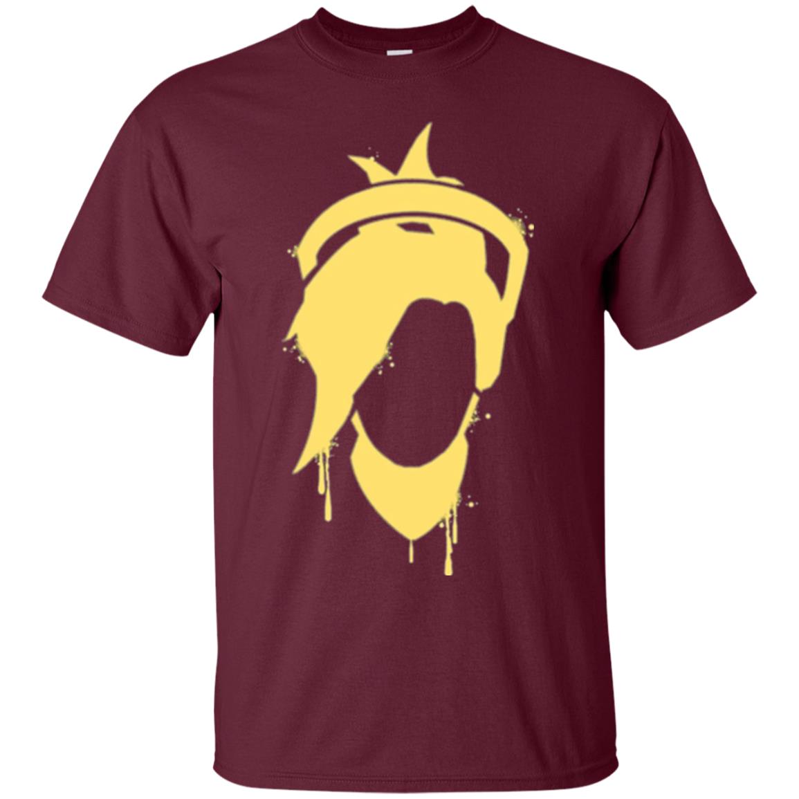 Overwatch Mercy Icon Spray T-shirt Maroon