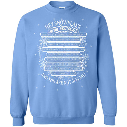 Hey Snowflake In The Real World You Don_t Get A Participation Trophy Military T-shirt Carolina Blue