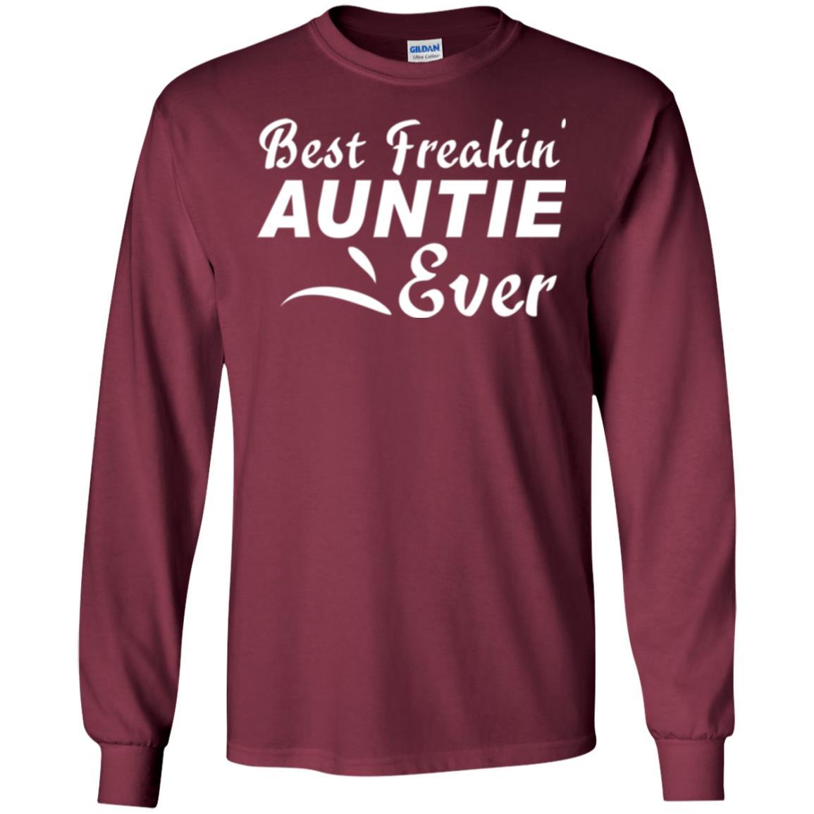 Aunt T-shirt Best Freakin' Auntie Ever Maroon