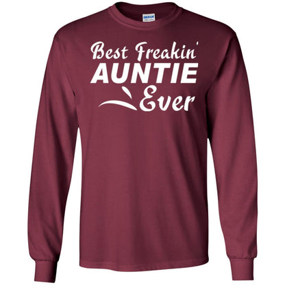Aunt T-shirt Best Freakin' Auntie Ever Maroon