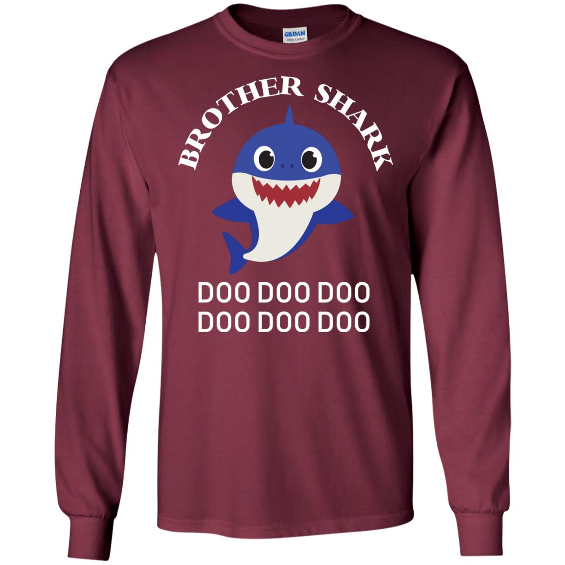 Brother Shark Family Shark Shirt Maroon