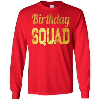 Birthday Squad Gold T-shirt Red