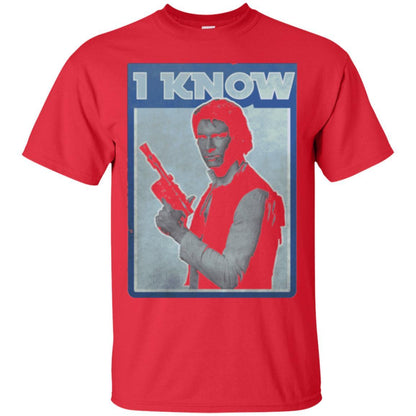 Film T-shirt Han Solo Iconic Unscripted I Know Graphic Red