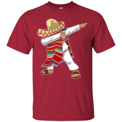 Mexican Poncho Dabbing Cinco De Mayo Shirt Cardinal