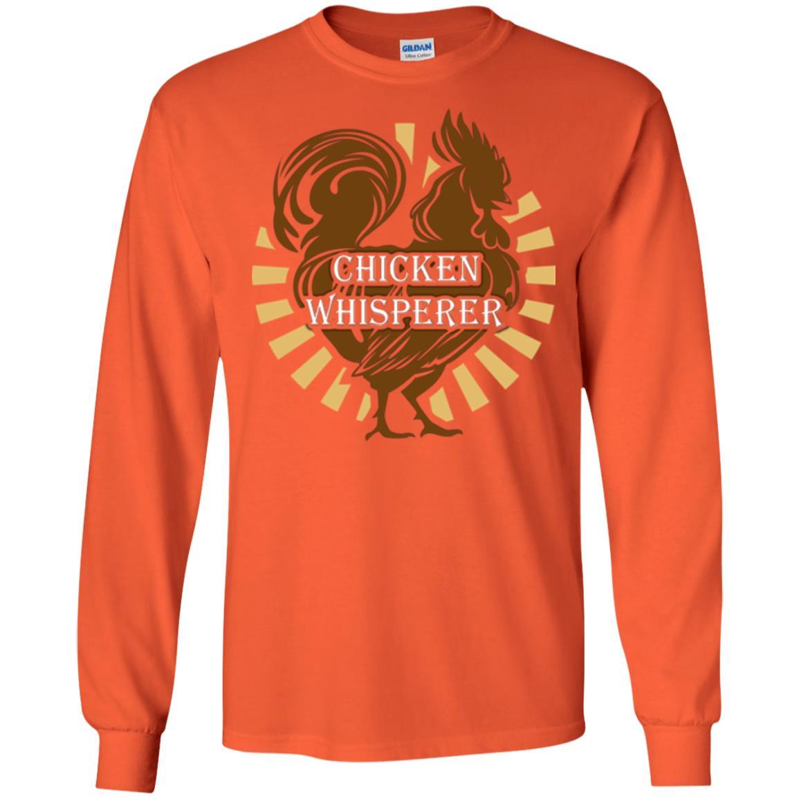 Farmer T-shirt Chicken Whisperer Orange