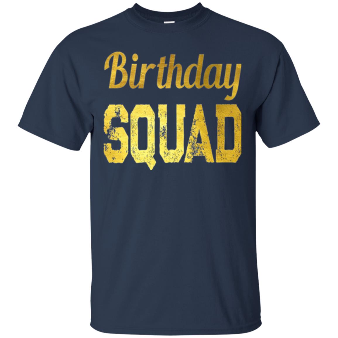 Birthday Squad Gold T-shirt Navy
