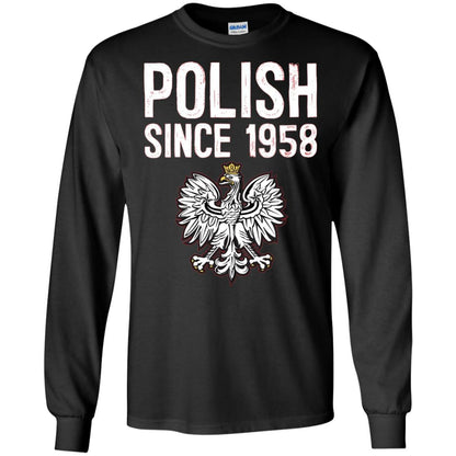60th Birthday T-shirt Polish Since 1958 Black