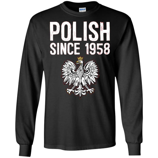 60th Birthday T-shirt Polish Since 1958 Black