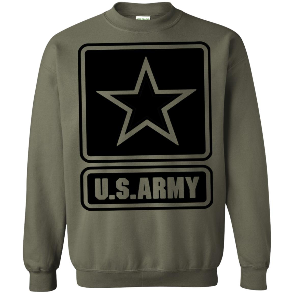 Us Army Black Logo United States Design T-shirt Military Green